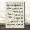 Julie London Saddle the Wind Vintage Script Song Lyric Wall Art Canvas Framed Print