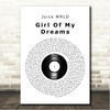 Juice WRLD Girl Of My Dreams Vinyl Record Song Lyric Wall Art Canvas Framed Print