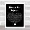 Shawn Mendes Never Be Alone Black Heart Song Lyric Quote Music Print