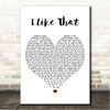 Janelle Monáe I Like That White Heart Song Lyric Wall Art Canvas Framed Print
