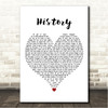 Joel Corry & Becky Hill HISTORY White Heart Song Lyric Wall Art Canvas Framed Print