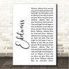 Julie Andrews Edelweiss White Script Song Lyric Wall Art Canvas Framed Print