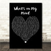 Kansas Whats on My Mind Black Heart Song Lyric Wall Art Canvas Framed Print