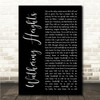 Kate Bush Wuthering Heights Black Script Song Lyric Wall Art Canvas Framed Print
