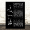 Kelsea Ballerini WHAT I HAVE Black Script Song Lyric Wall Art Canvas Framed Print