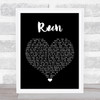 Snow Patrol Run Black Heart Song Lyric Quote Music Print
