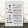 Kylie Minogue Padam Padam Grey Rustic Script Song Lyric Wall Art Canvas Framed Print