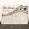 Kelly Clarkson Slow Dance Landscape Wavy Music Notes Song Lyric Wall Art Canvas Framed Print
