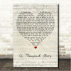 Kathy Young & The Innocents A Thousand Stars Script Heart Song Lyric Wall Art Canvas Framed Print