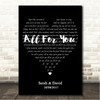 Karen Harding All For You Simple Heart Black & White Song Lyric Wall Art Canvas Framed Print