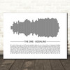 Kodaline The One Sound Wave Minimal Song Lyric Wall Art Canvas Framed Print