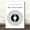Kenny Rogers & Sheena Easton Weve Got Tonight Vinyl Record Song Lyric Wall Art Canvas Framed Print