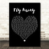 Lenny Kravitz Fly Away Black Heart Song Lyric Wall Art Canvas Framed Print