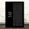 Lamb Of God 512 Black Script Song Lyric Wall Art Canvas Framed Print