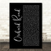 Leo Sayer Orchard Road Black Script Song Lyric Wall Art Canvas Framed Print