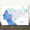 Lighthouse Family High Colourful Music Note Hair Song Lyric Wall Art Canvas Framed Print