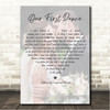 Lauren Wood Fallen Full Page Portrait Photo First Dance Wedding Song Lyric Wall Art Canvas Framed Print