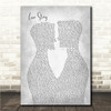 Layo & Bushwacka! Love Story Two Men Gay Couple Wedding Grey Song Lyric Wall Art Canvas Framed Print