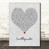 Labrinth Earthquake Grey Heart Song Lyric Wall Art Canvas Framed Print