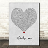 Lady Saw Heels on Grey Heart Song Lyric Wall Art Canvas Framed Print