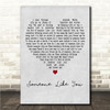 linda eder Someone Like You Grey Heart Song Lyric Wall Art Canvas Framed Print