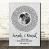 Loren Allred Never Enough Grey Vinyl Record Wedding First Dance Photo Song Lyric Wall Art Canvas Framed Print