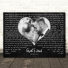 Lifehouse You And Me Landscape Black Heart Wedding Photo Song Lyric Wall Art Canvas Framed Print
