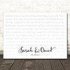 Lionel Richie Stuck On You Landscape Smudge White Grey Wedding Photo Song Lyric Wall Art Canvas Framed Print