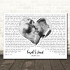 Lighthouse Family High Landscape White Heart Any Text Wedding Photo Song Lyric Wall Art Canvas Framed Print