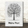 Lady Gaga Poker Face Music Script Tree Song Lyric Wall Art Canvas Framed Print