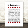 Lady Gaga Is That Alright Red Hearts In Row Song Lyric Wall Art Canvas Framed Print