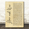 Luther Vandross Here and Now Rustic Script Song Lyric Wall Art Canvas Framed Print