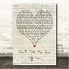 Lady A Cant Take My Eyes Off You Script Heart Song Lyric Wall Art Canvas Framed Print