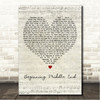 Leah Nobel Beginning Middle End Script Heart Song Lyric Wall Art Canvas Framed Print