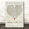linda eder Someone Like You Script Heart Song Lyric Wall Art Canvas Framed Print