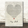 Lin-Manuel Miranda My Shot Script Heart Song Lyric Wall Art Canvas Framed Print