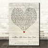 Louis Tomlinson Written All Over Your Face Script Heart Song Lyric Wall Art Canvas Framed Print