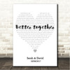 Luke Combs Better Together Simple Heart Pale Grey Song Lyric Wall Art Canvas Framed Print
