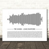 Louis Dunford The Angel (North London Forever) Sound Wave Minimal Song Lyric Wall Art Canvas Framed Print