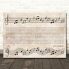 Lonestar Amazed Vintage Music Notes Script Song Lyric Wall Art Canvas Framed Print