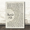 Lauren Daigle Thank God I Do Vintage Script Song Lyric Wall Art Canvas Framed Print