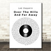 Led Zeppelin Over The Hills And Far Away Vinyl Record Song Lyric Wall Art Canvas Framed Print