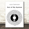 Louis Tomlinson Out of My System Vinyl Record Song Lyric Wall Art Canvas Framed Print