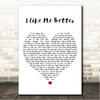 Lauv I Like Me Better White Heart Song Lyric Wall Art Canvas Framed Print