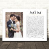 Lighthouse Family High White Landscape Script Rectangle Wedding Photo Song Lyric Wall Art Canvas Framed Print