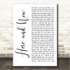 Luther Vandross Here and Now White Script Song Lyric Wall Art Canvas Framed Print