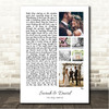 Maddie & Tae Fly 3 or 6 Square Wedding Photos White Side Script Song Lyric Wall Art Canvas Framed Print