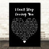 Merle Haggard I Cant Stop Loving You Black Heart Song Lyric Wall Art Canvas Framed Print