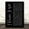 Maurice Chevalier & Hermione Gingold I Remember It Well Black Script Song Lyric Wall Art Canvas Framed Print