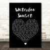 The Kinks Waterloo Sunset Black Heart Song Lyric Quote Music Print